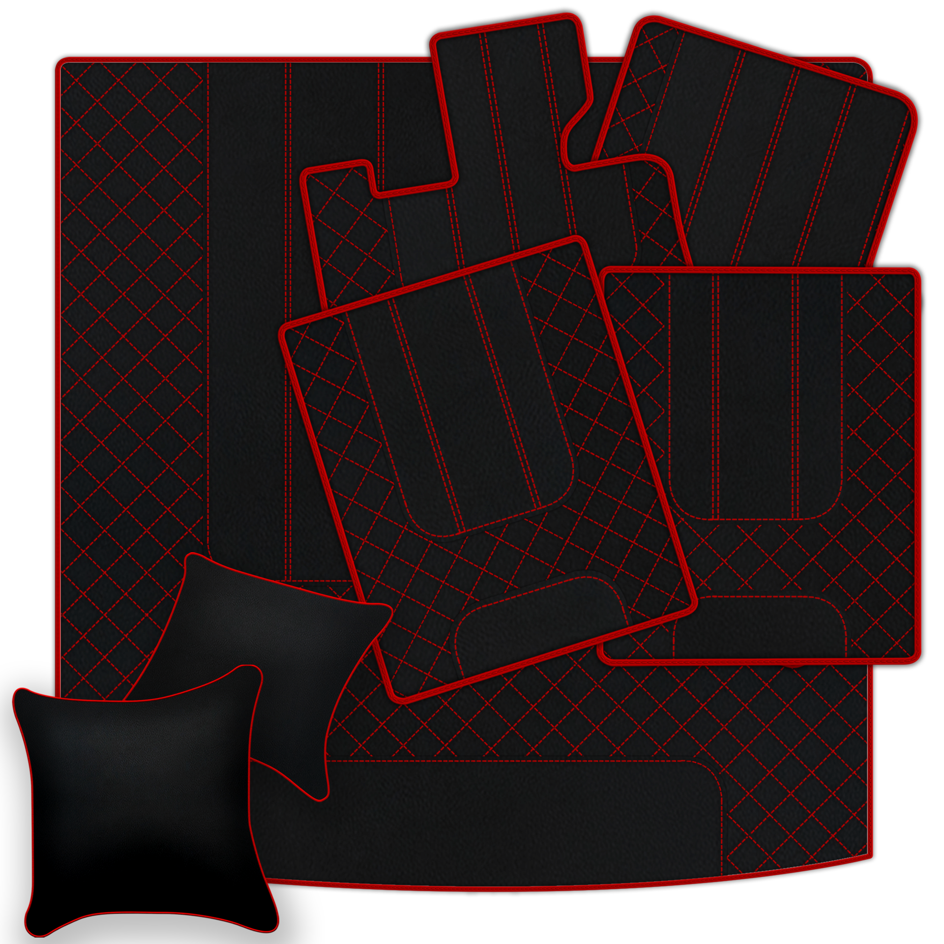 Customizable Leather Trunk Floor Mats with AW1 Pattern for Bentley Red Label RL (1998-2009) - AutoWin