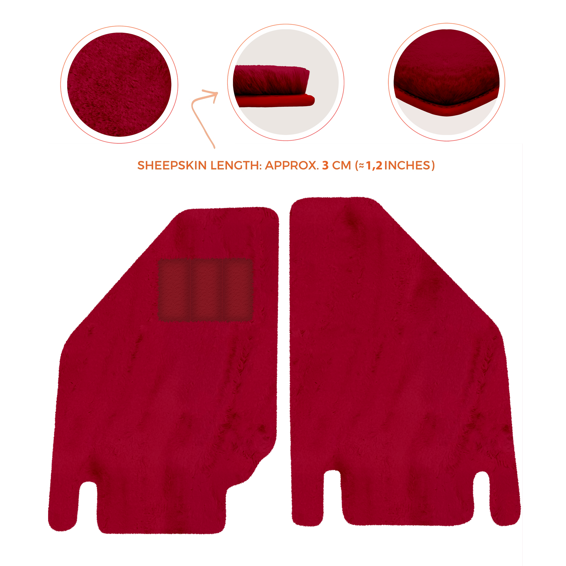 Premium Sheepskin Floor Mats for Ferrari Purosangue (2023-2024)