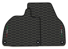 Luxury Black Carbon Fiber Leather Floor Mats for Lamborghini Revuelto