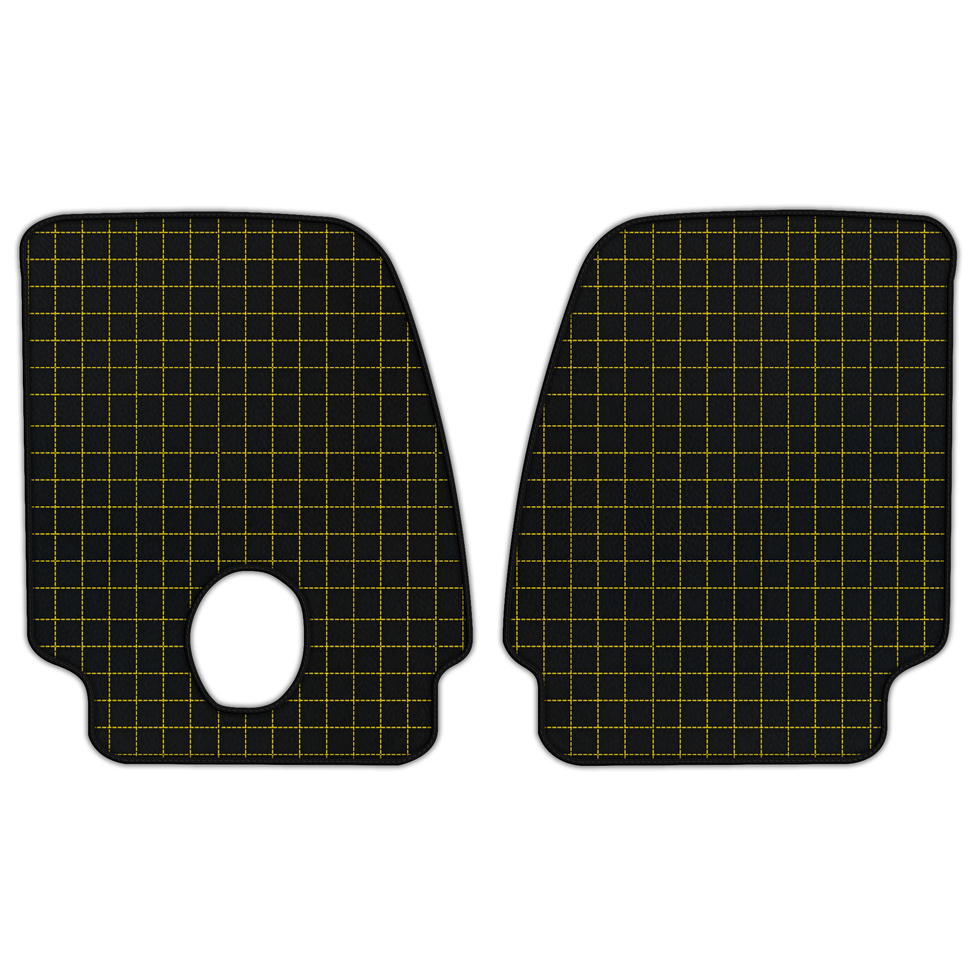 Custom Black Floor Mats for Ferrari Portofino (2018-2023) With Leather