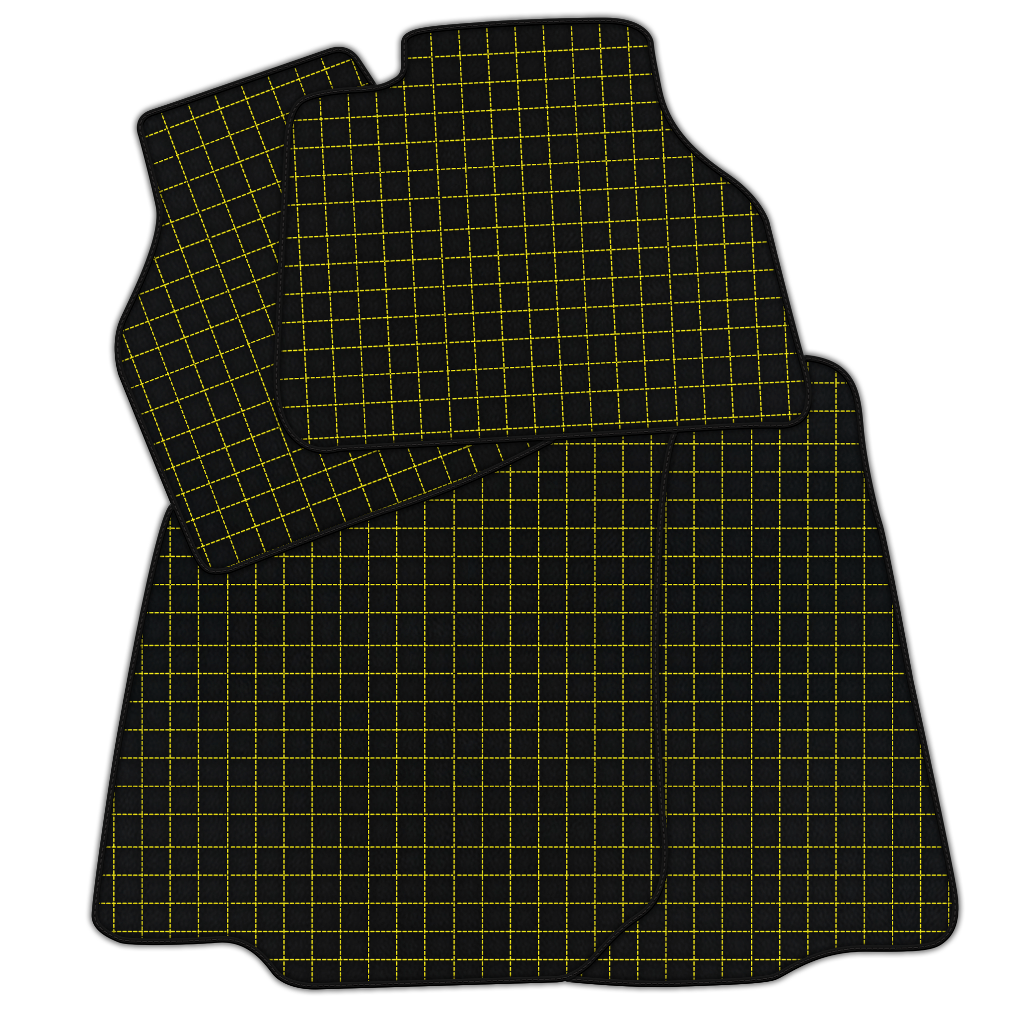 Customizable Leather Floor Mats with Square Pattern for Bentley Flying Spur (2019-2023)