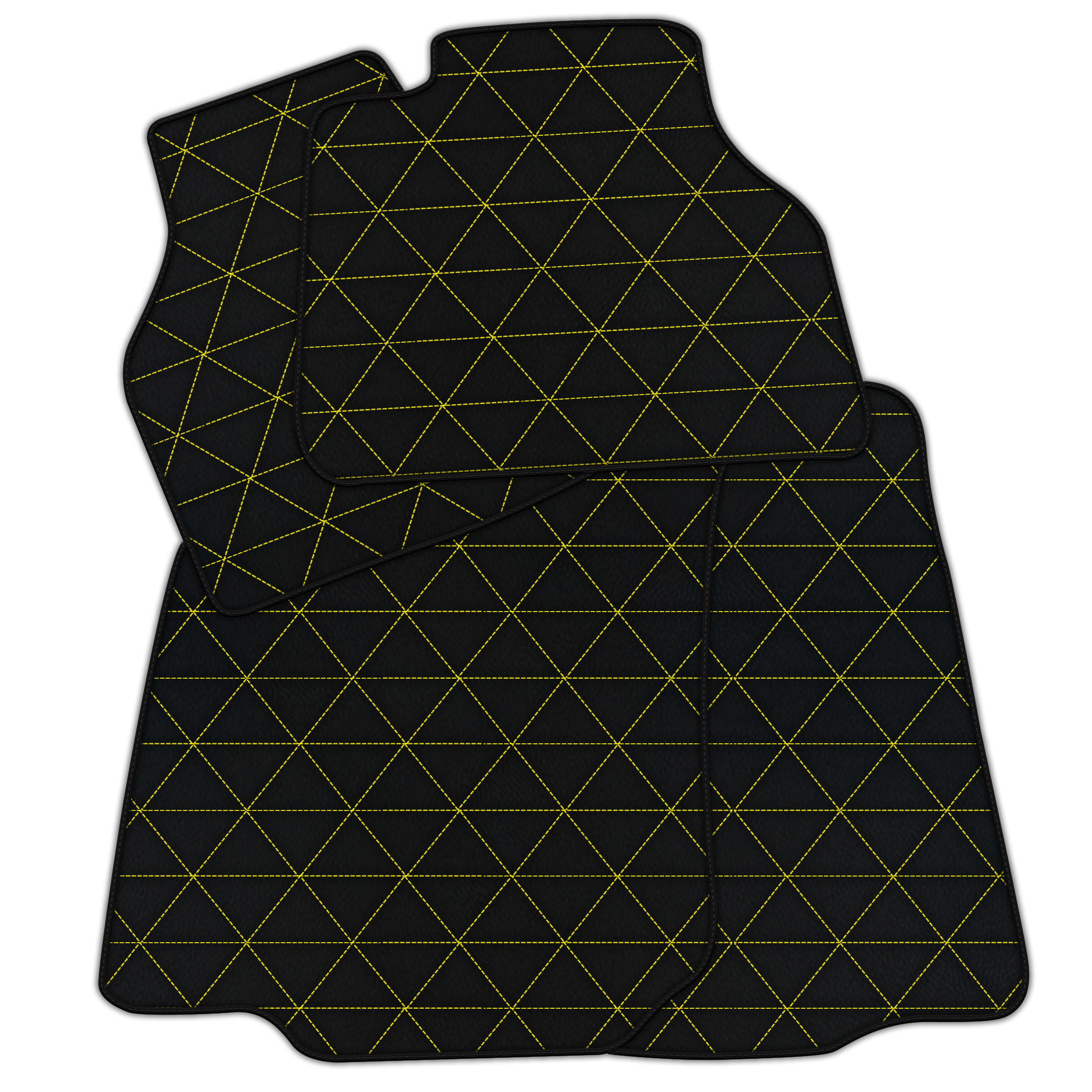 Customizable Leather Floor Mats with Triangle Pattern for Bentley Flying Spur (2019-2023)