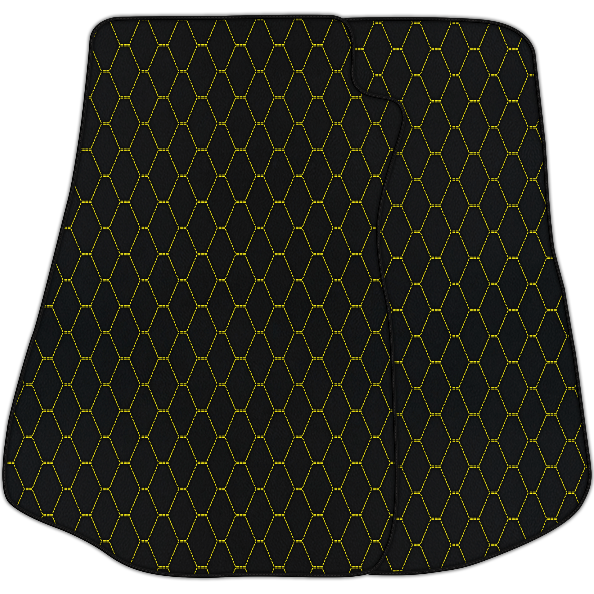 Custom Leather Triangle Pattern Floor Mats for Corvette C3 1968-1982