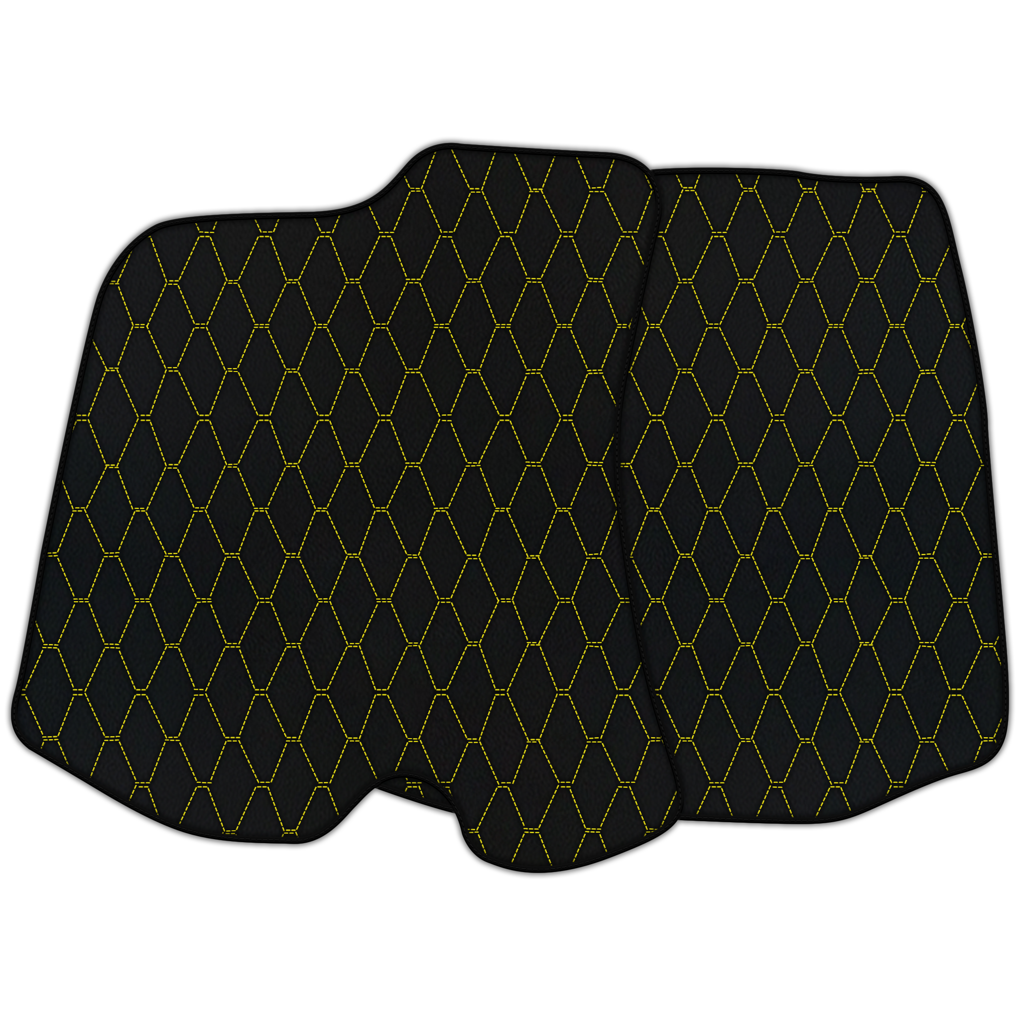 Customizable Leather Floor Mats with Vertical Hex Pattern for Ferrari Portofino (2018–2023)