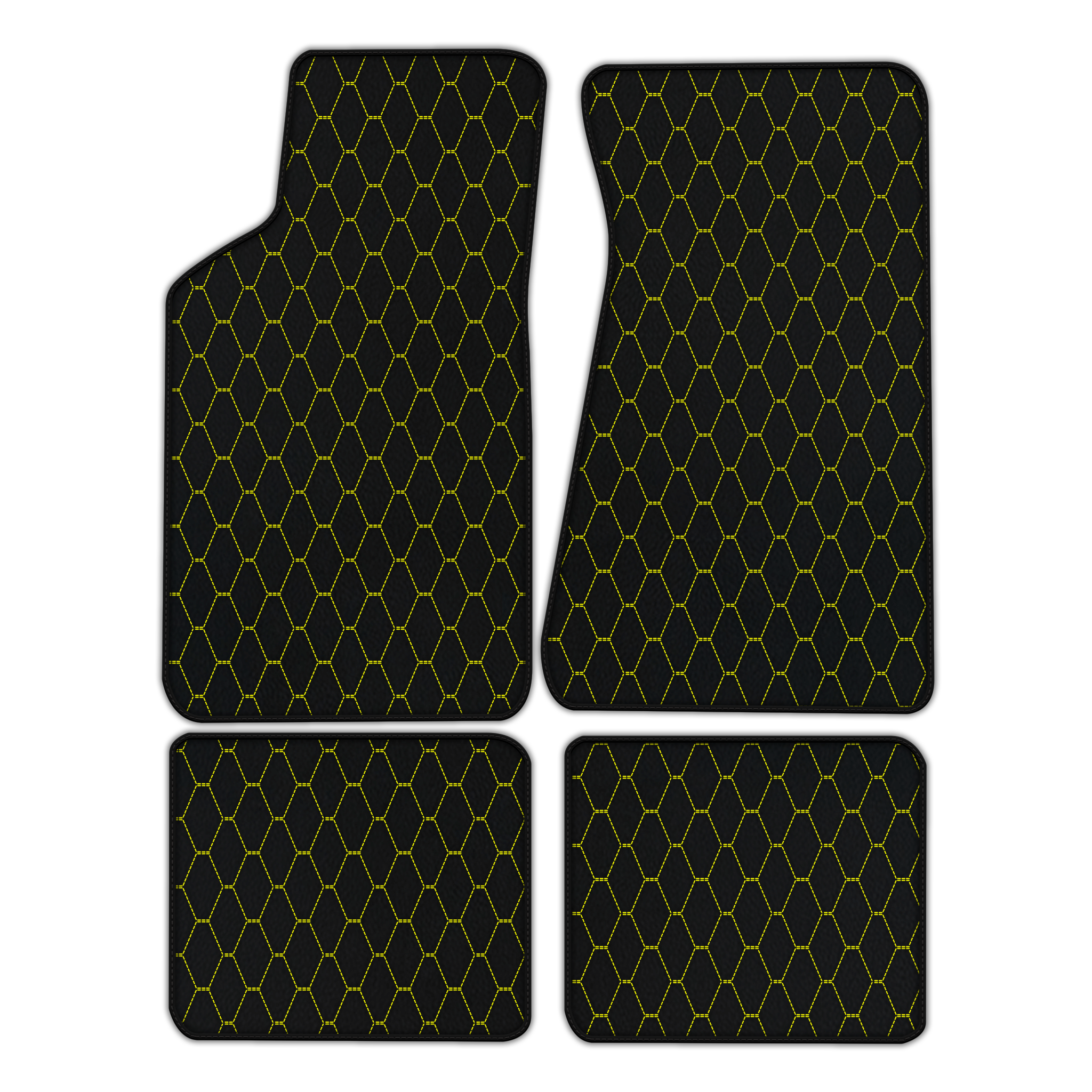 Custom Leather Floor Mats for Pontiac FireBird: Triangle Design