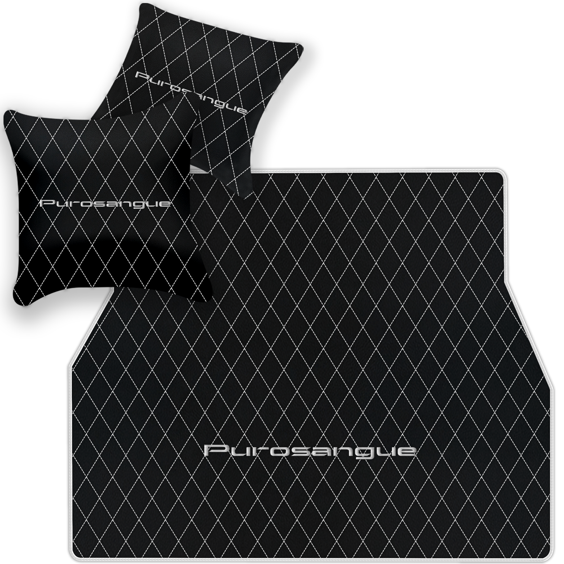 Premium Black Leather Floor Mats for Rolls Royce Shadow (1965-1977)