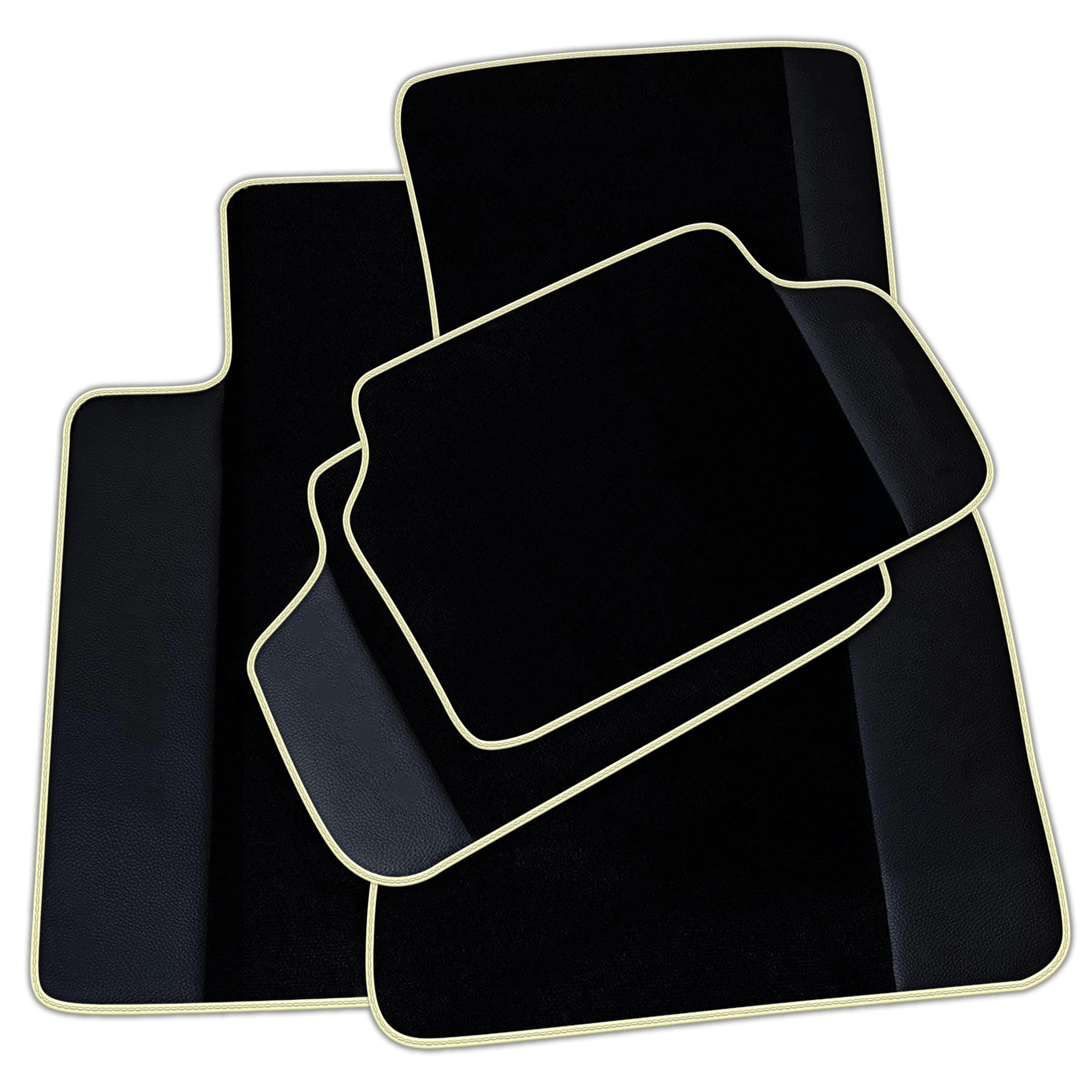 Black Floor Mats for BMW 5 Series G30 Sedan (2016-2023) with Leather | Various Trim Colors