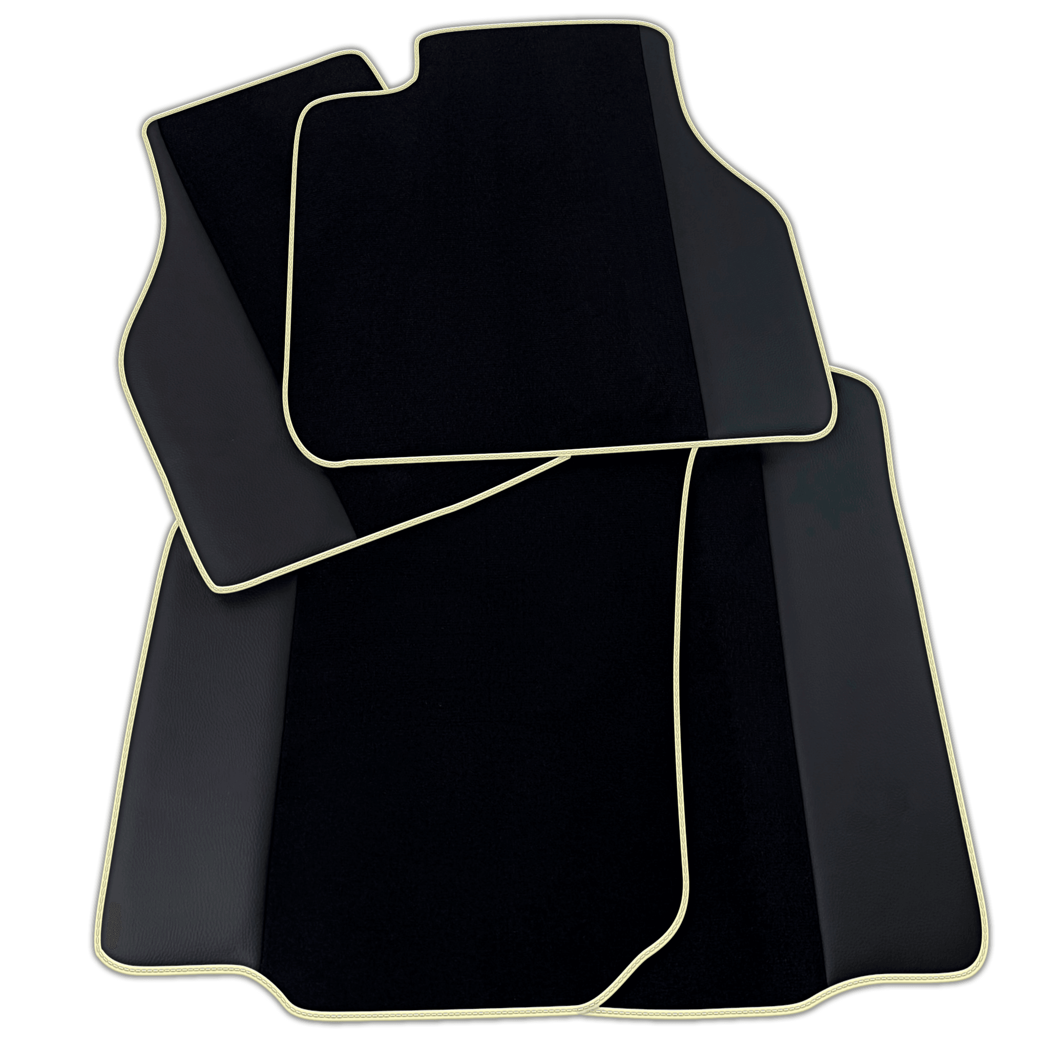 Customizable Black Floor Mats for Bentley Flying Spur 2013-2019 with Leather