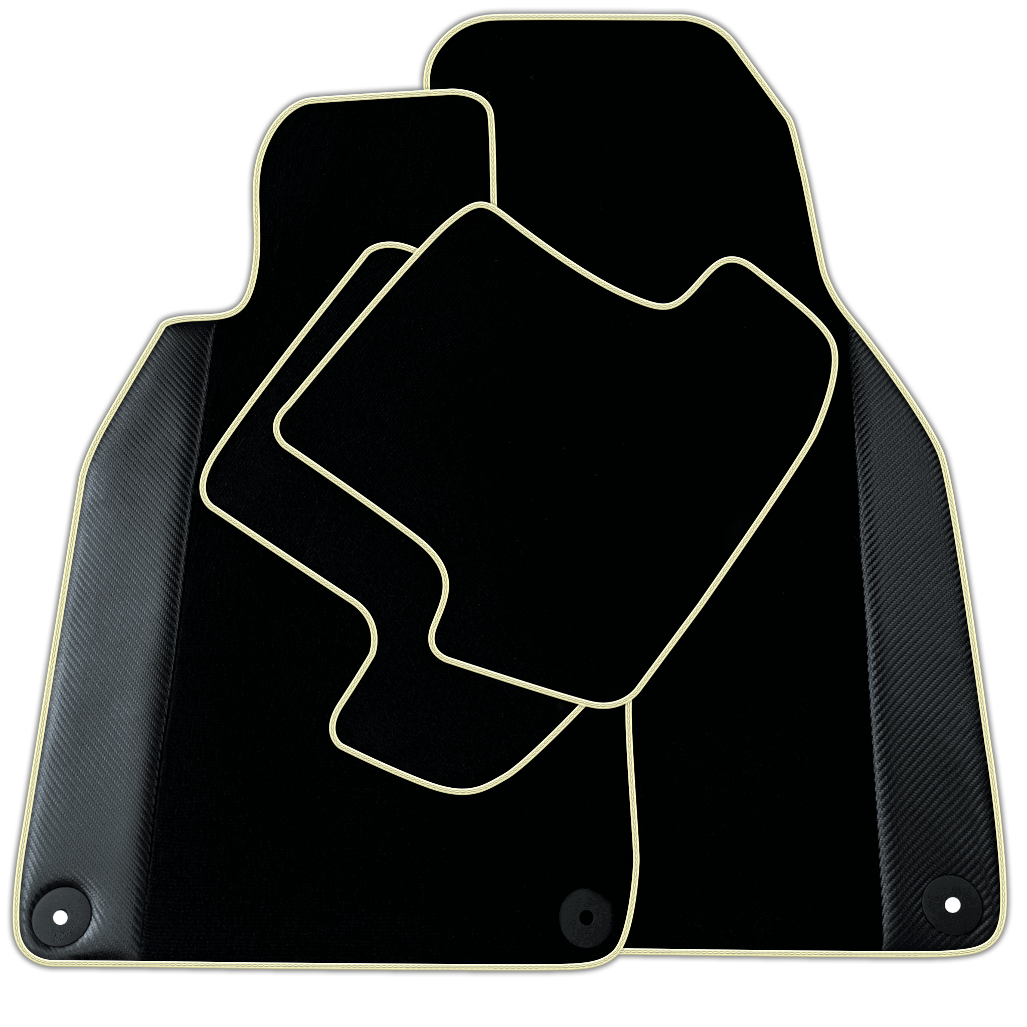 Black Floor Mats for Porsche Cayenne (2018-2023) with Carbon