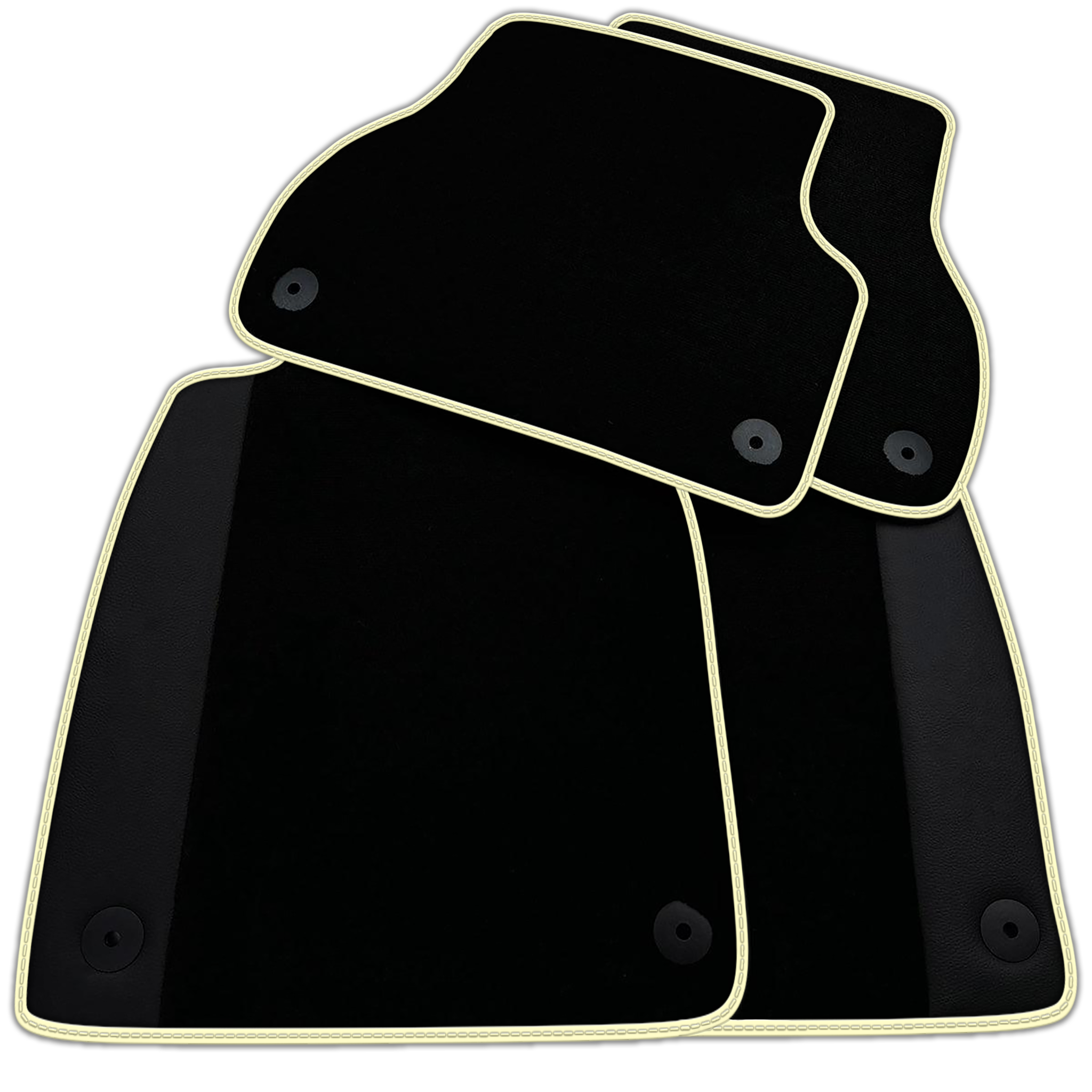 Customizable Black Floor Mats for Audi A4 - B6 Convertible (2002-2006)
