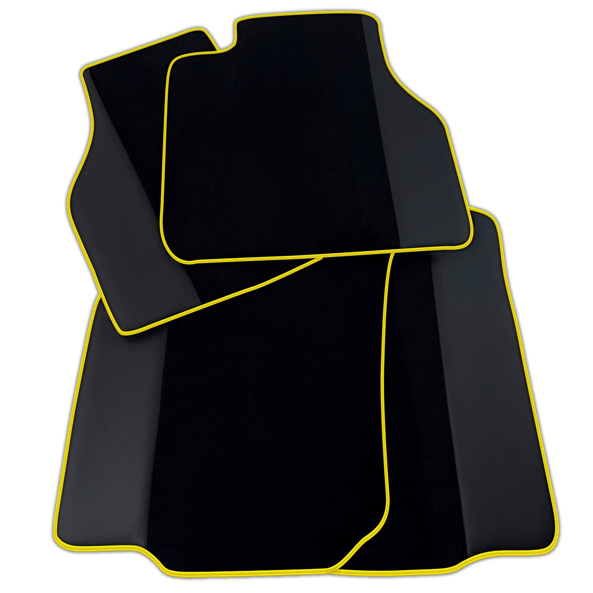 Customizable Black Floor Mats for Bentley Flying Spur 2013-2019 with Leather