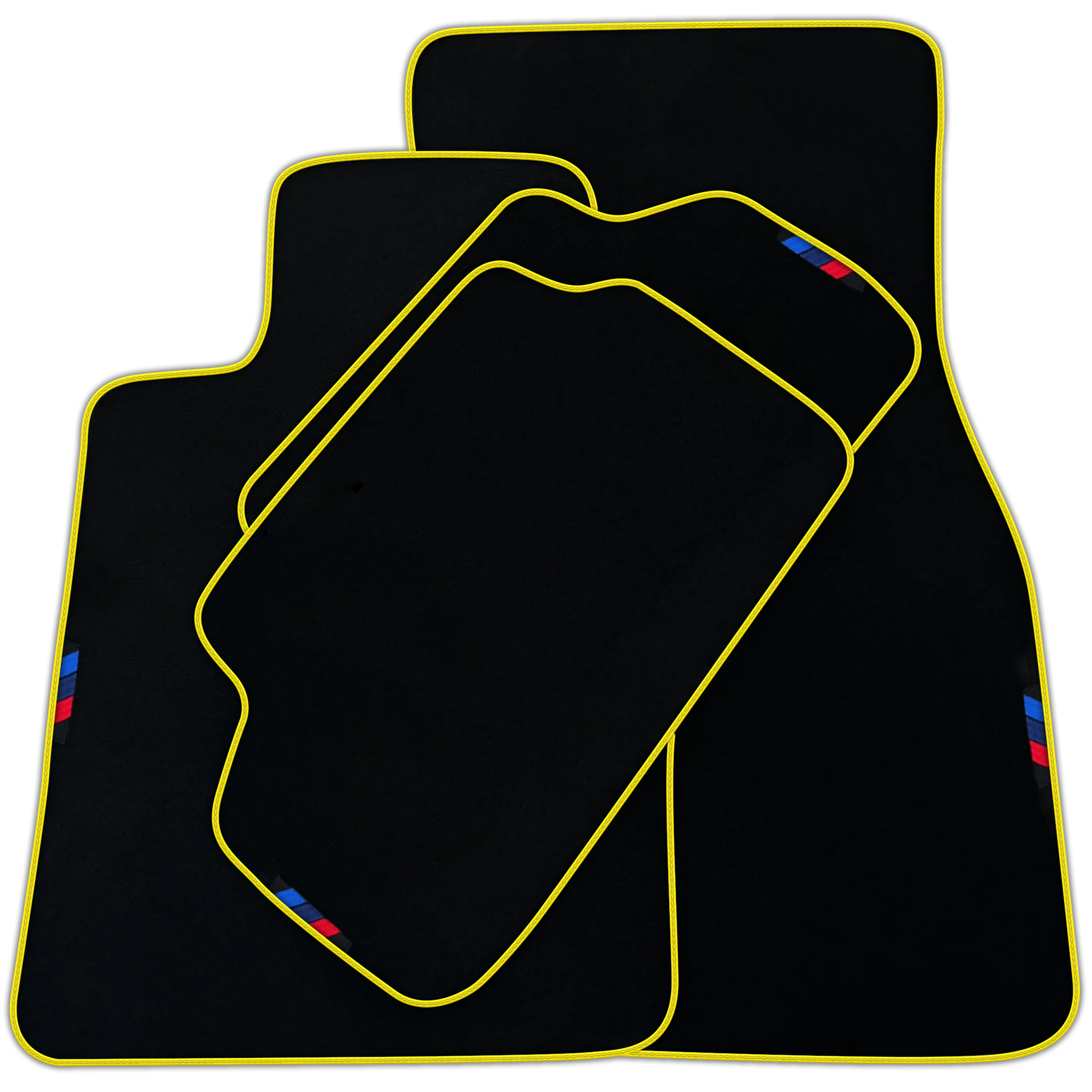 Black Floor Mats For BMW 5 Series G30 with German Flag | Various Trim Colors