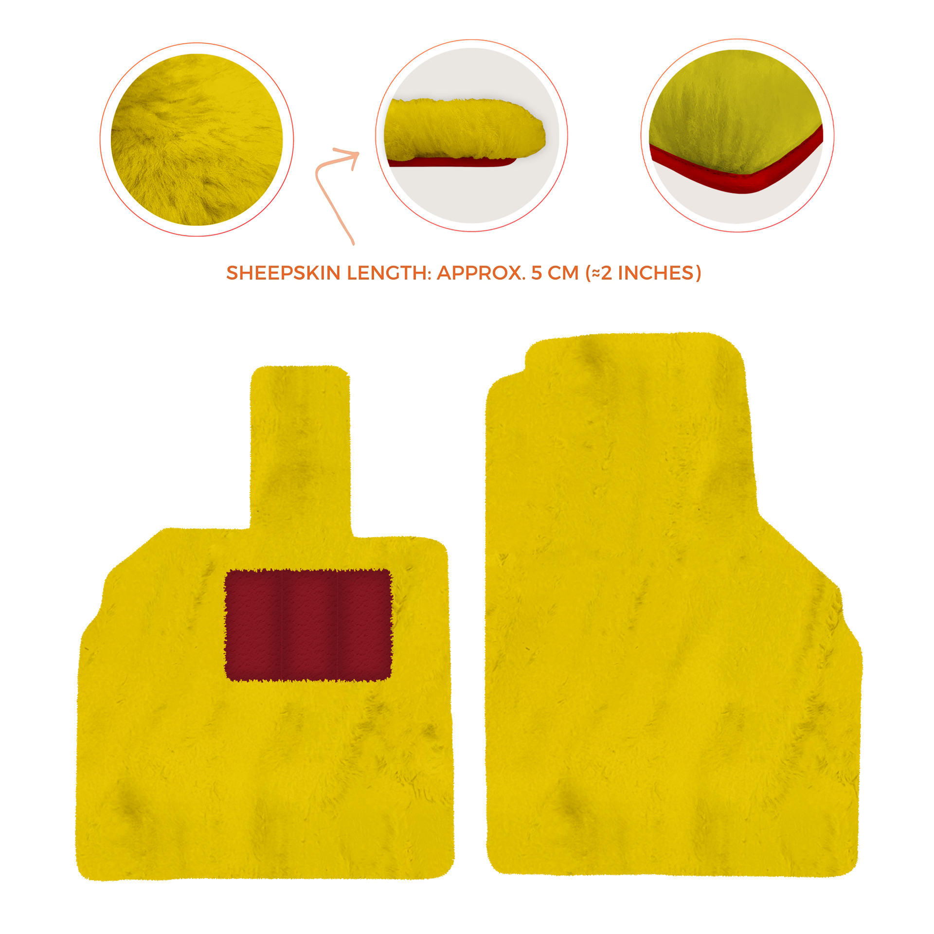 Premium Sheepskin Floor Mats for Lamborghini Aventador (2012-2022)