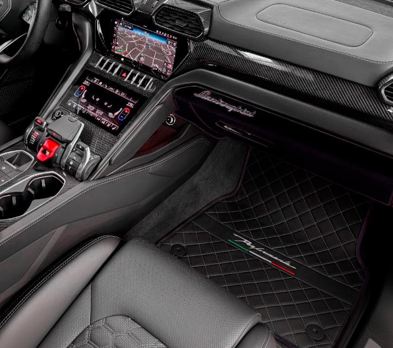 Tapetes automotivos para Lamborghini Urus Performante em Couro Alcantara