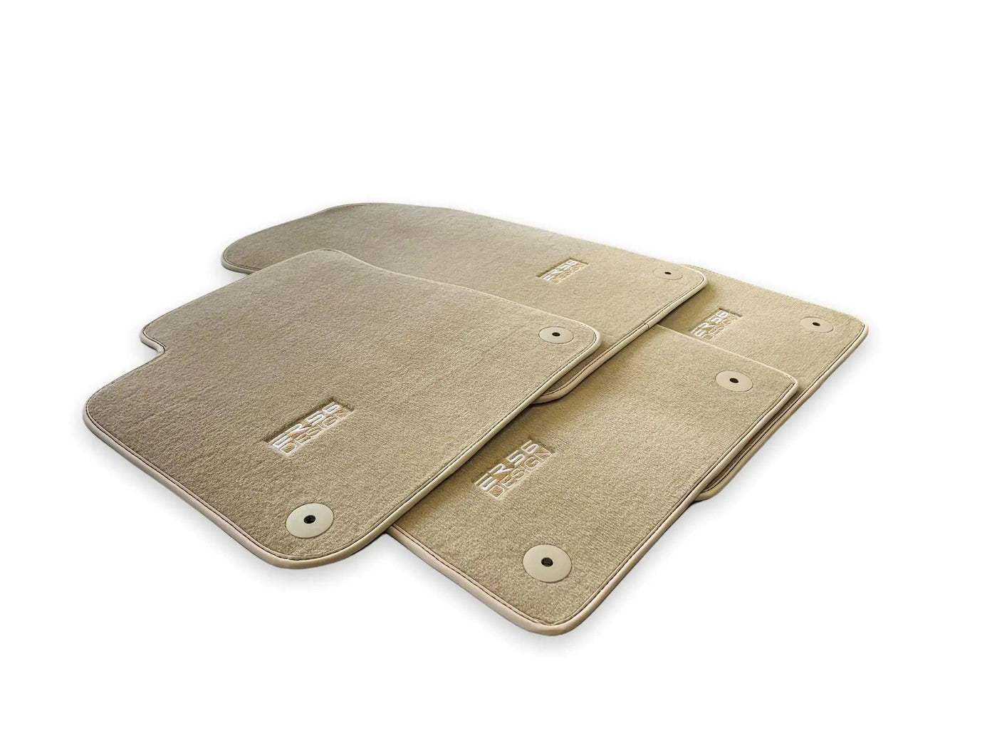 Beige Floor Mats for A7 - C8 (2018-2023) | ER56 Design - AutoWin
