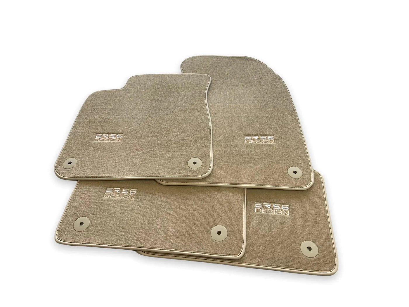 Beige Floor Mats for A7 - C8 (2018-2023) | ER56 Design - AutoWin