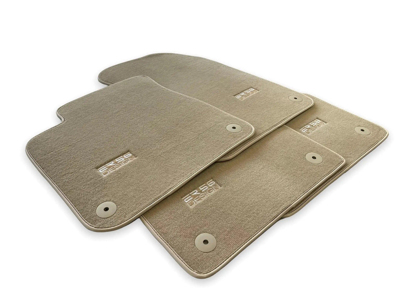 Beige Floor Mats for Audi A4 - B9 Allroad Quattro (2020-2024) | ER56 Design - AutoWin