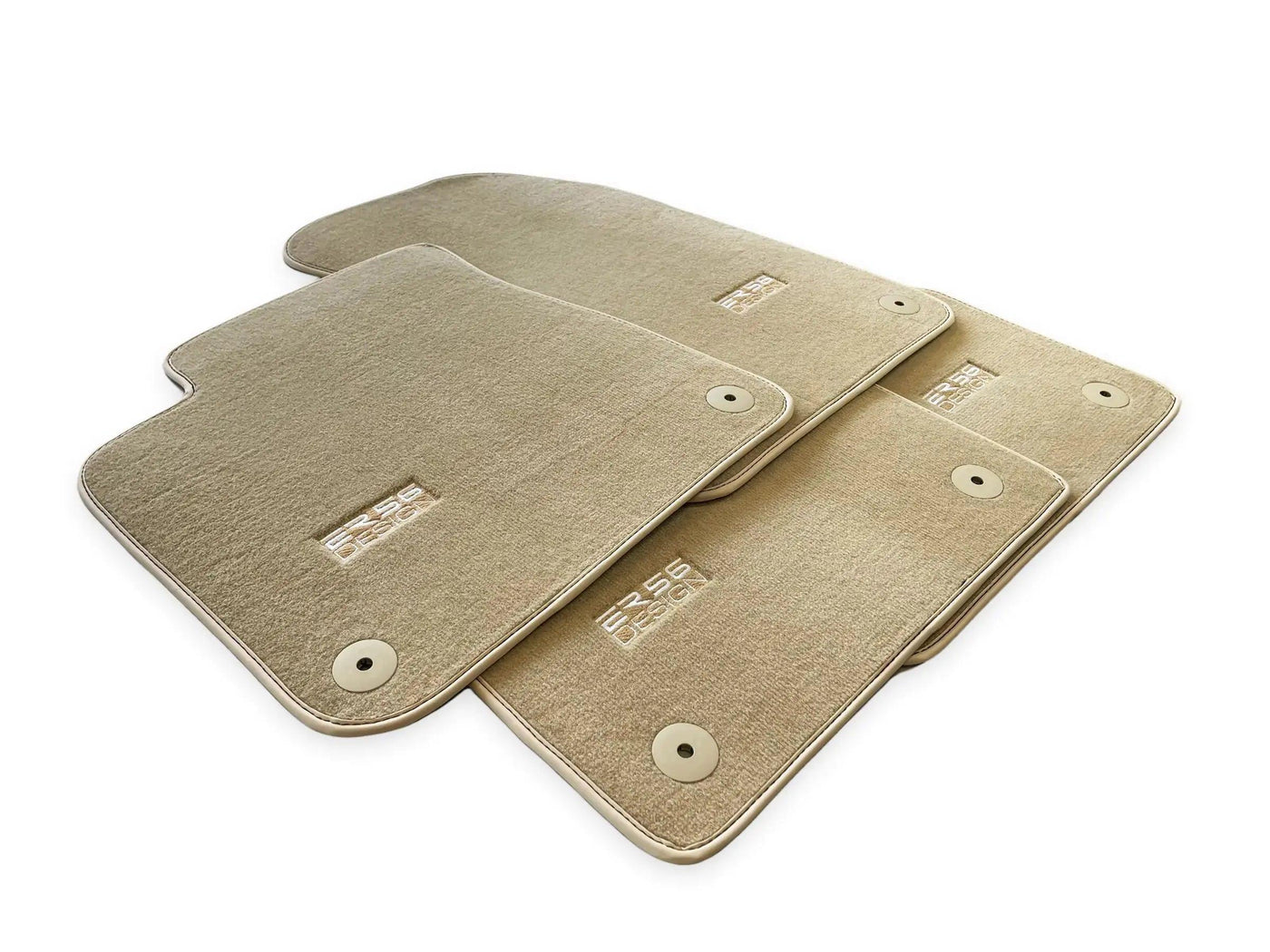 Beige Floor Mats for Audi A5 - F57 Convertible (2017-2020) | ER56 Design - AutoWin