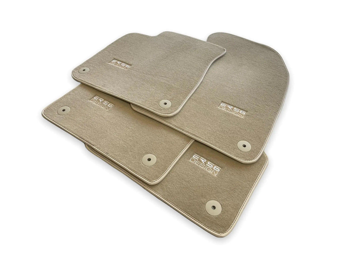 Beige Floor Mats for Audi A6 - C5 Sedan Facelift (2002-2004) | ER56 Design - AutoWin