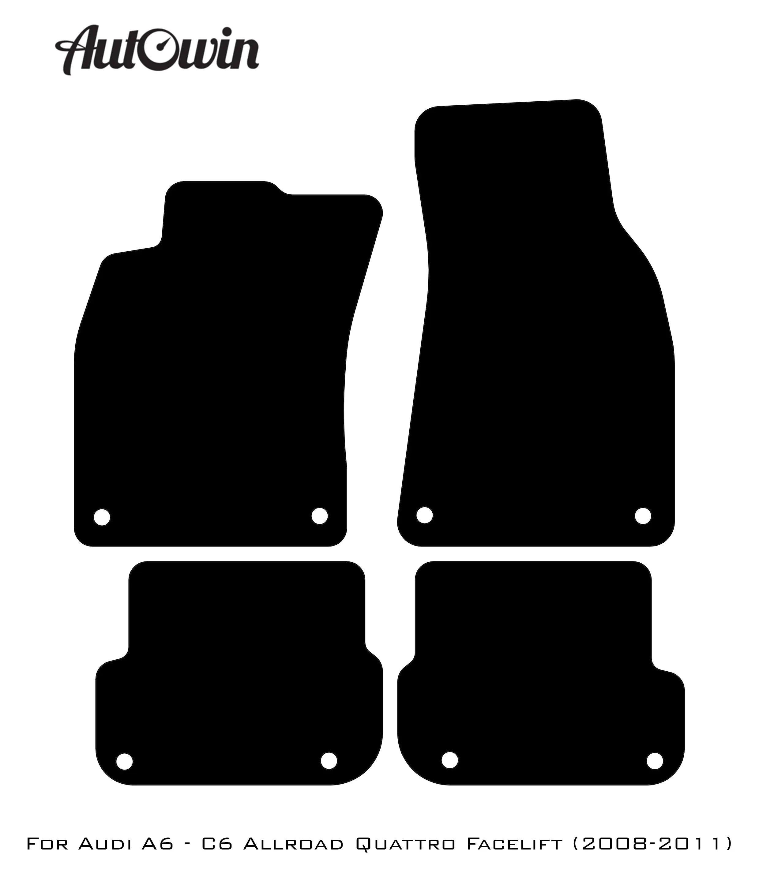 Beige Floor Mats for Audi A6 - C6 Allroad Quattro Facelift (2008-2011) | ER56 Design - AutoWin