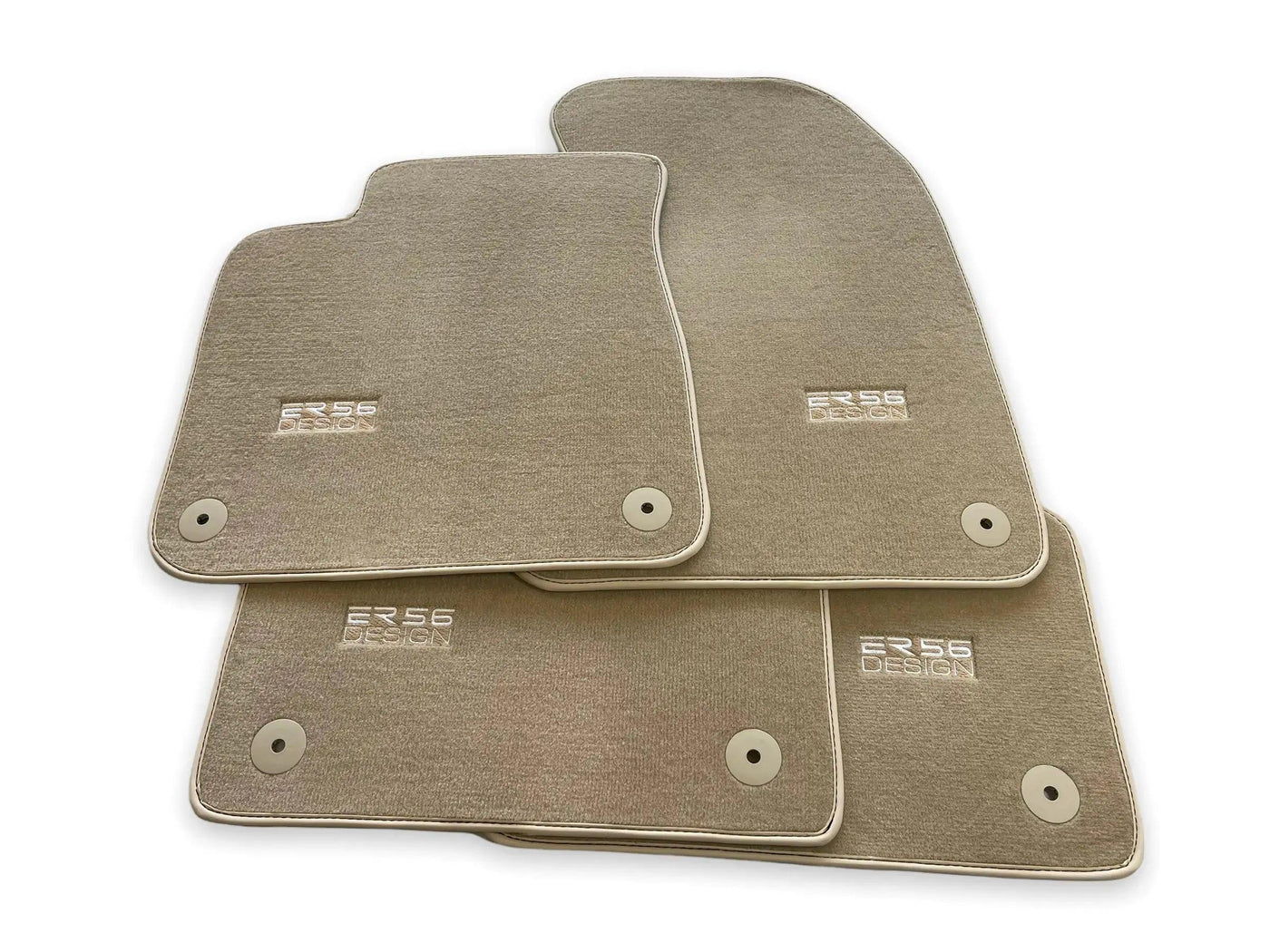Beige Floor Mats for Audi A8 D3 Long (2002-2010) | ER56 Design - AutoWin