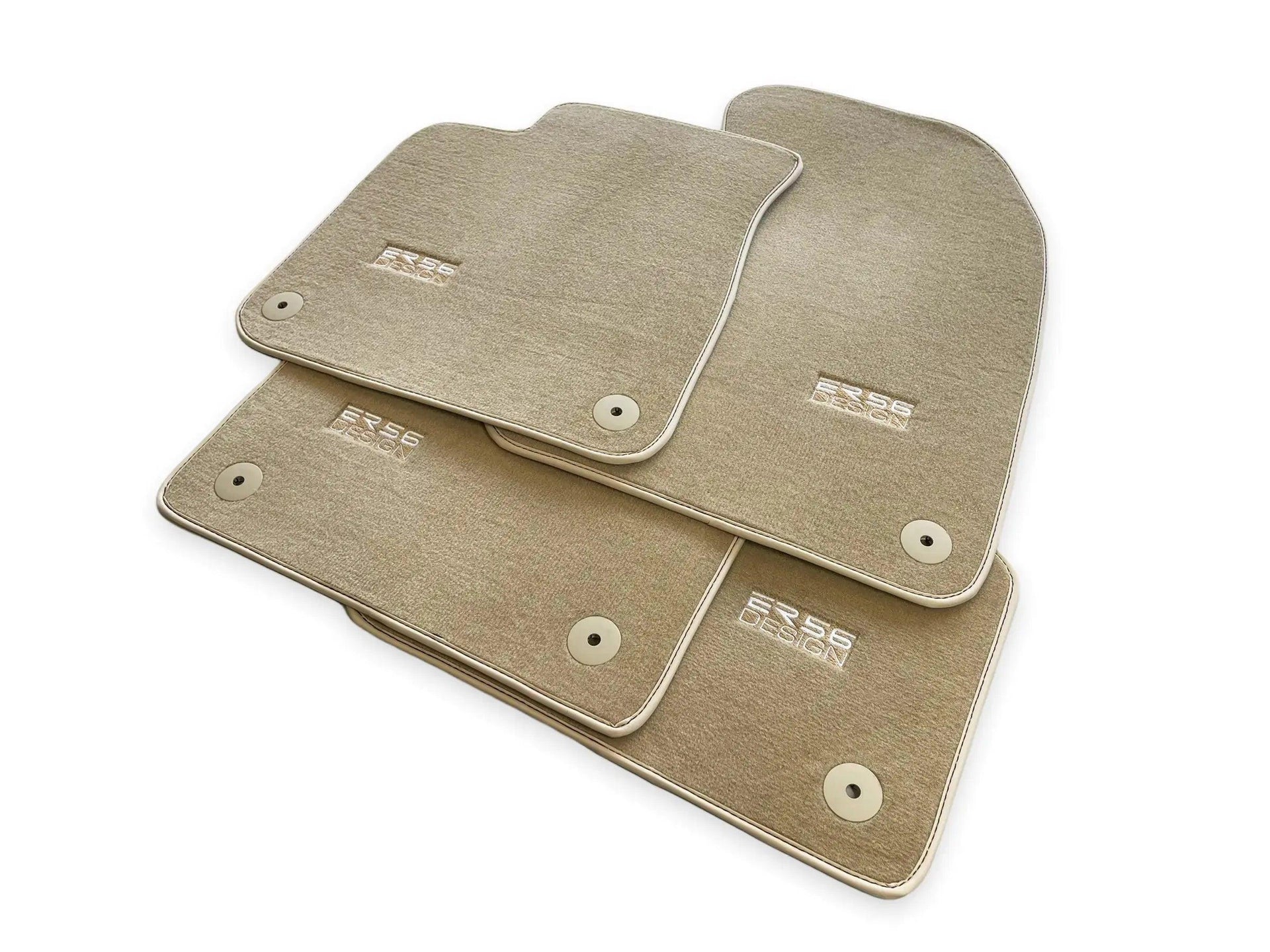 Beige Floor Mats for Audi Q7 4M (2015-2019) | ER56 Design - AutoWin