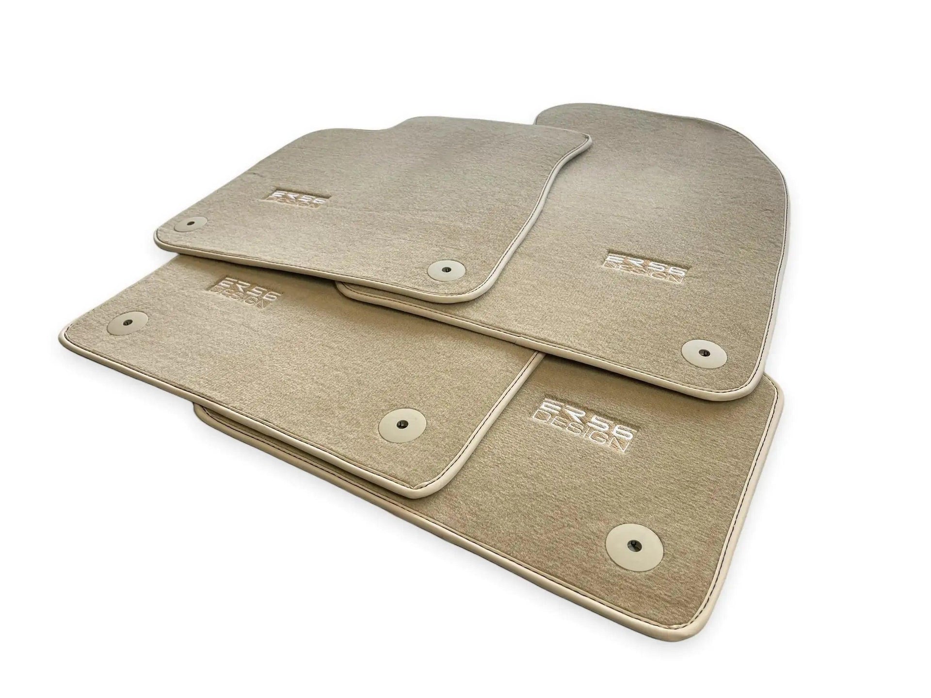 Beige Floor Mats for Audi Q8 (2018-2023) | ER56 Design - AutoWin