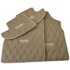 Beige Floor Mats for Bentley Continental GT (2003–2011) with Leather | ER56 Design - AutoWin
