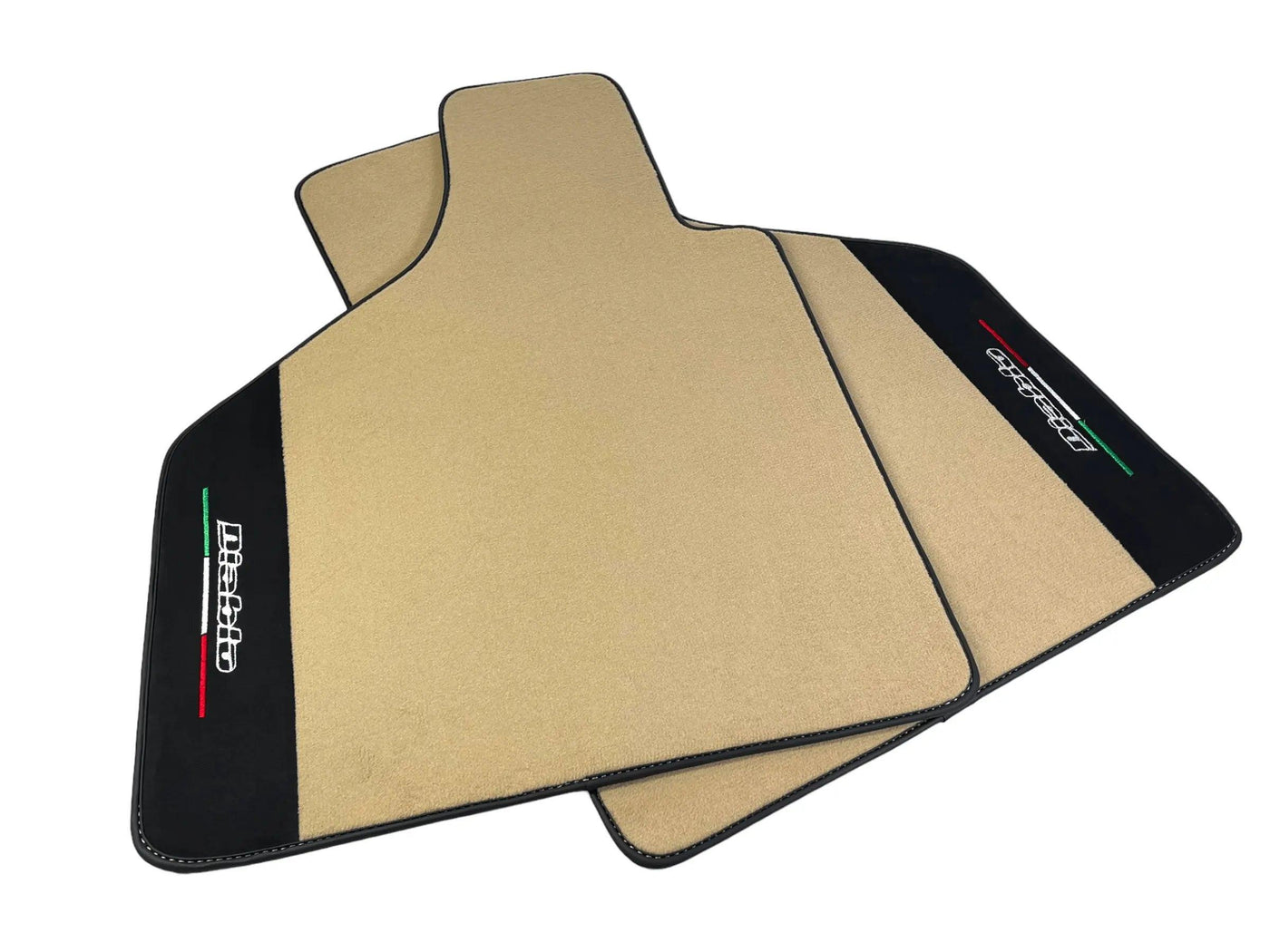 Beige Floor Mats for Lamborghini Diablo 1990-2001 With Alcantara Leather - AutoWin