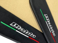 Beige Floor Mats for Lamborghini Diablo 1990-2001 With Alcantara Leather - AutoWin