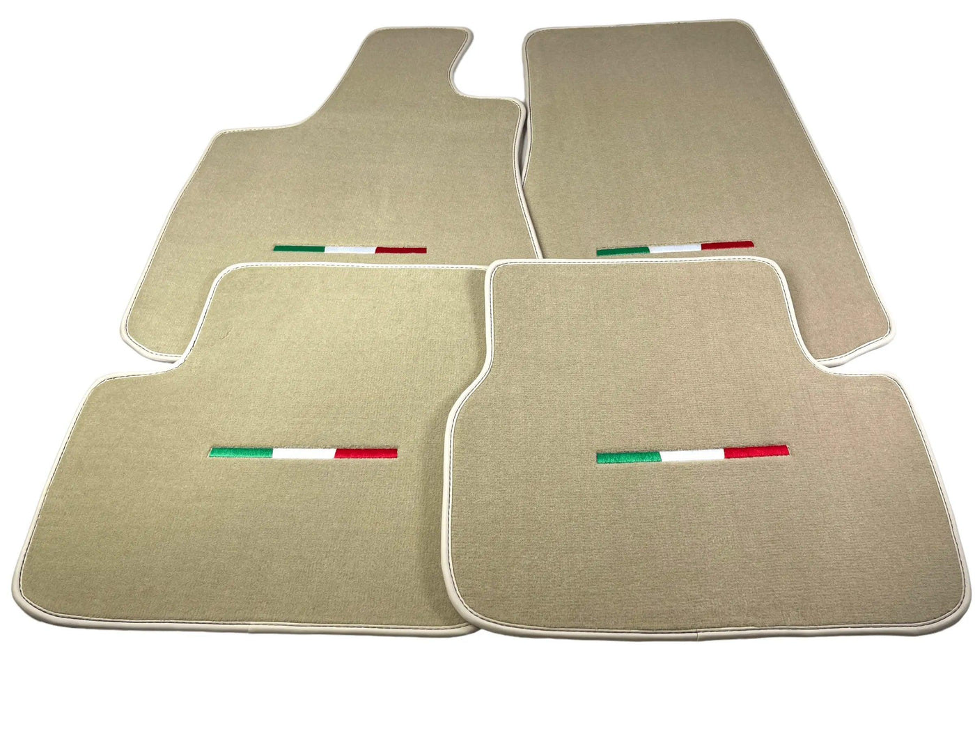 Beige Floor Mats For Maserati Ghibli 2013-2022 Italy Edition - AutoWin