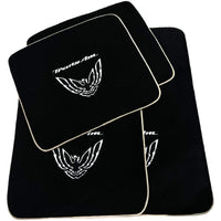 Black Floor Mats Beige Trim for Pontiac FireBird (1970-1981) Trans Am - AutoWin