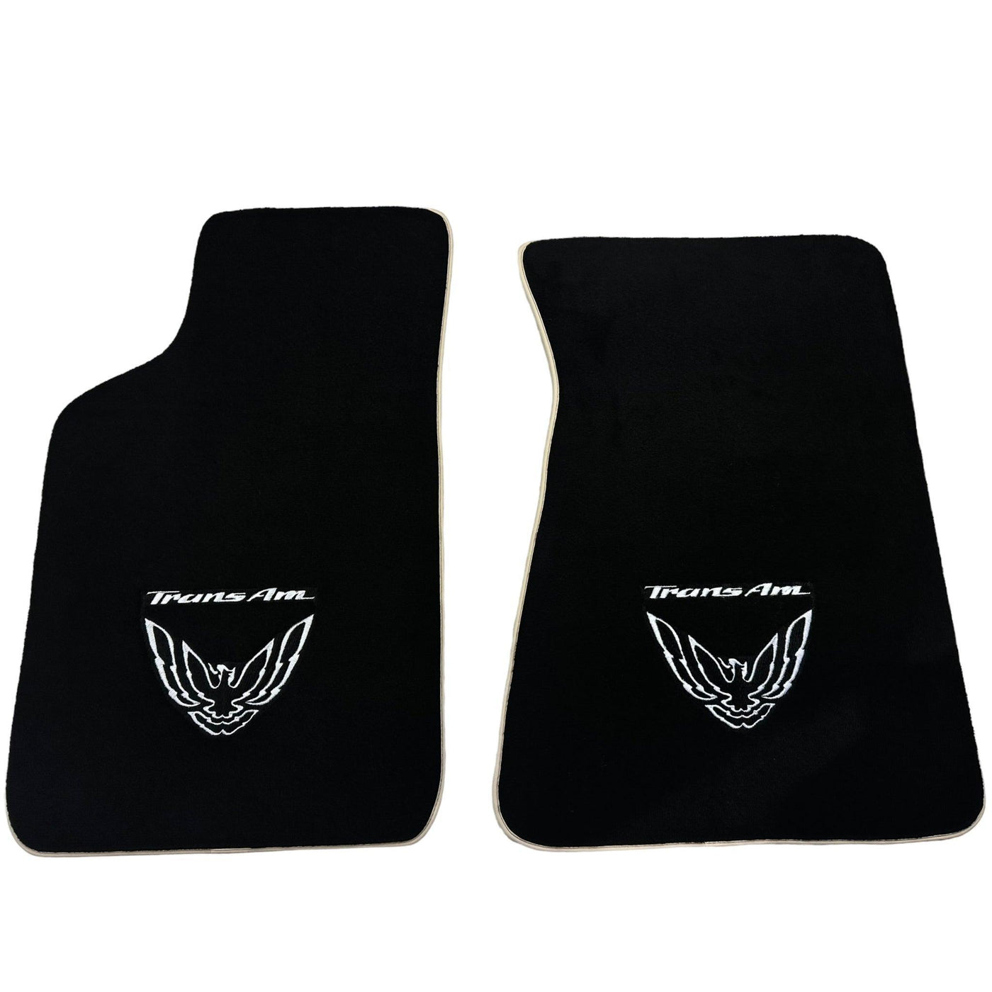 Black Floor Mats Beige Trim for Pontiac FireBird (1970-1981) Trans Am - AutoWin
