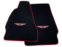 Black Floor Mats For Aston Martin Vanquish (2012–2018) Red Trim - AutoWin