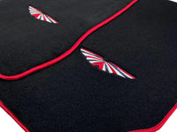 Black Floor Mats For Aston Martin Vanquish (2012–2018) Red Trim - AutoWin