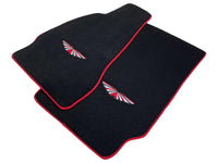 Black Floor Mats For Aston Martin Vanquish (2012–2018) Red Trim - AutoWin