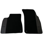Black Floor Mats for Bentley Bentayga (2015-2023) with Dark Brown Leather | ER56 Design - AutoWin