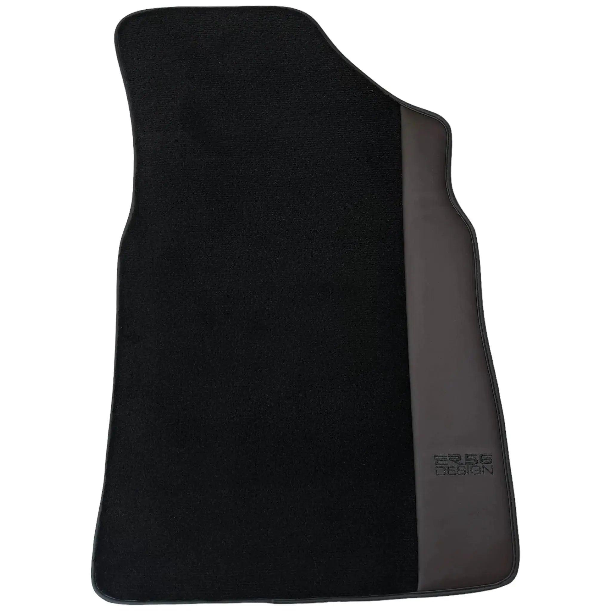 Black Floor Mats for Bentley Continental GT (2011–2018) with Dark Brown Leather | ER56 Design - AutoWin