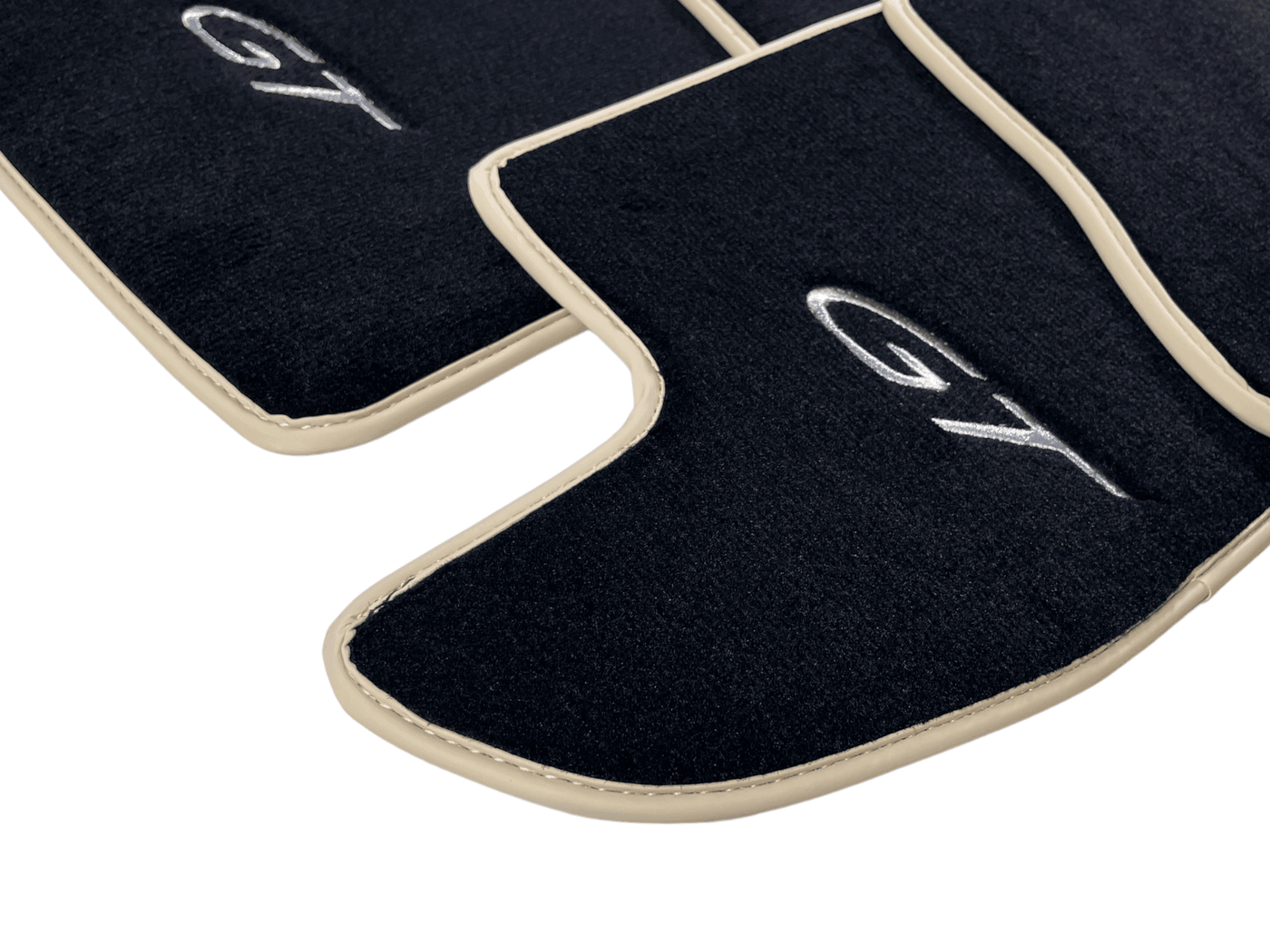 Black Floor Mats For Bentley Continental GTC (2006–2011) With Beige Trim - AutoWin