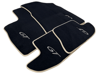 Black Floor Mats For Bentley Continental GTC (2006–2011) With Beige Trim - AutoWin