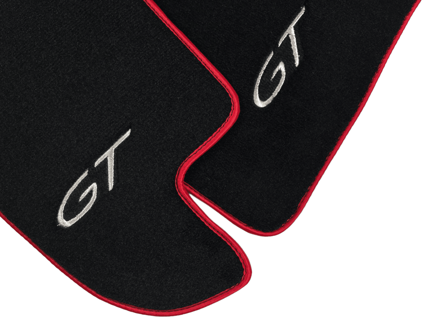 Black Floor Mats For Bentley Continental GTC (2006–2011) With Red Trim - AutoWin