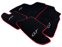 Black Floor Mats For Bentley Continental GTC (2006–2011) With Red Trim - AutoWin