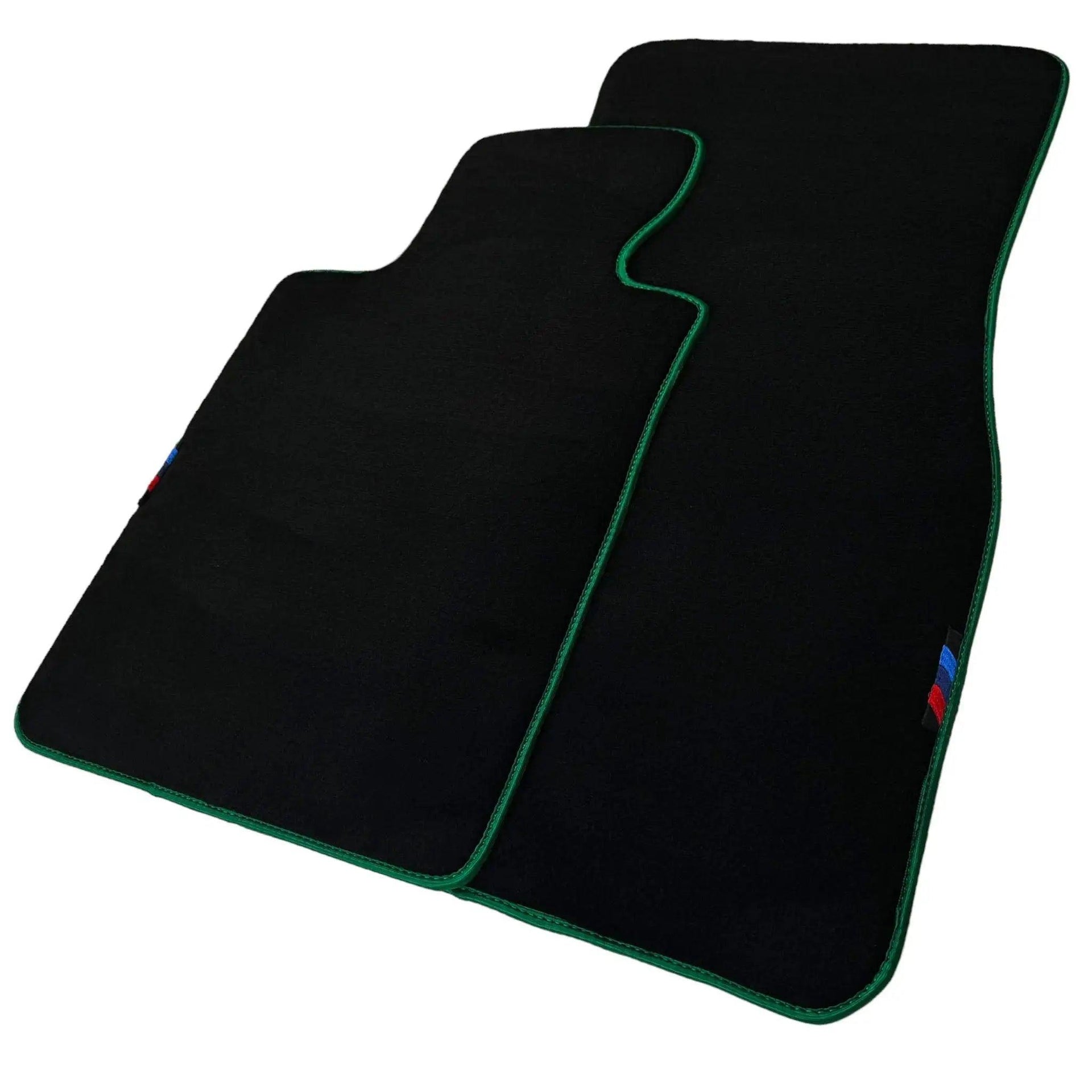 Black Floor Mats For BMW 1 Series F20 | Green Trim - AutoWin
