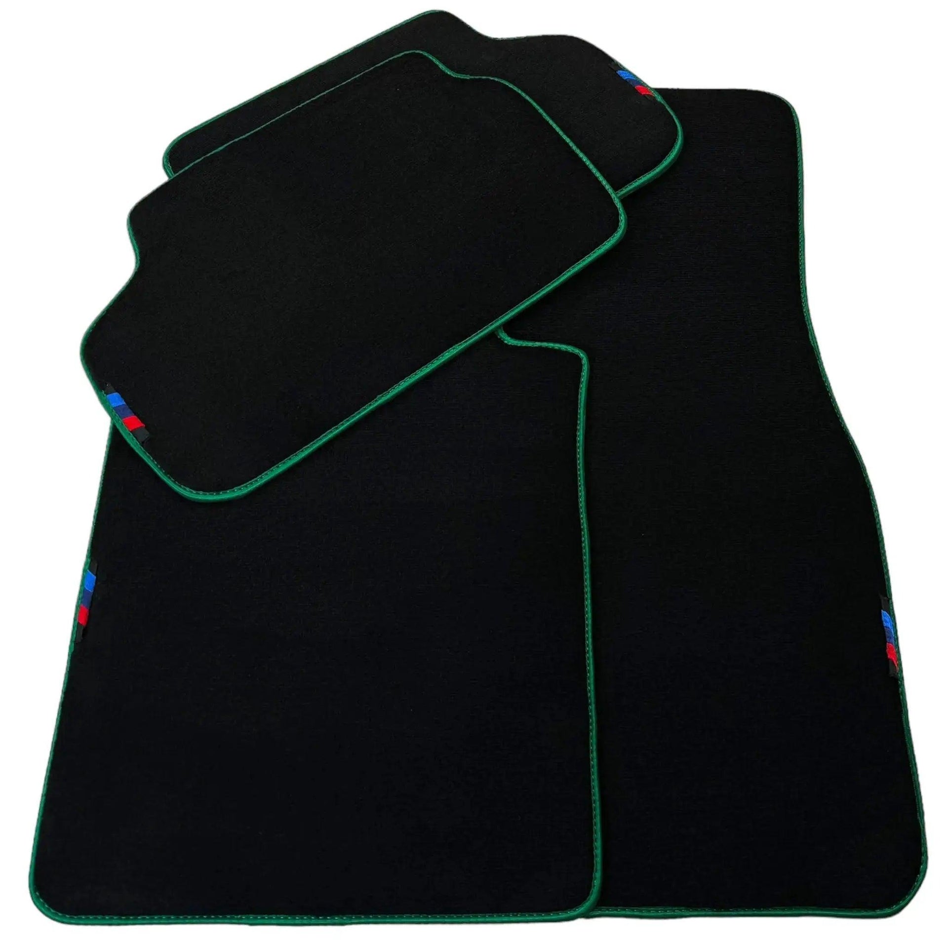 Black Floor Mats For BMW 3 Series E92 | Green Trim - AutoWin