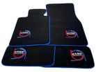 Black Floor Mats For BMW 5 Series E28 Sedan ER56 Design Limited Edition Blue Trim - AutoWin