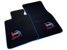 Black Floor Mats For BMW 5 Series E34 Sedan ER56 Design Limited Edition Blue Trim - AutoWin
