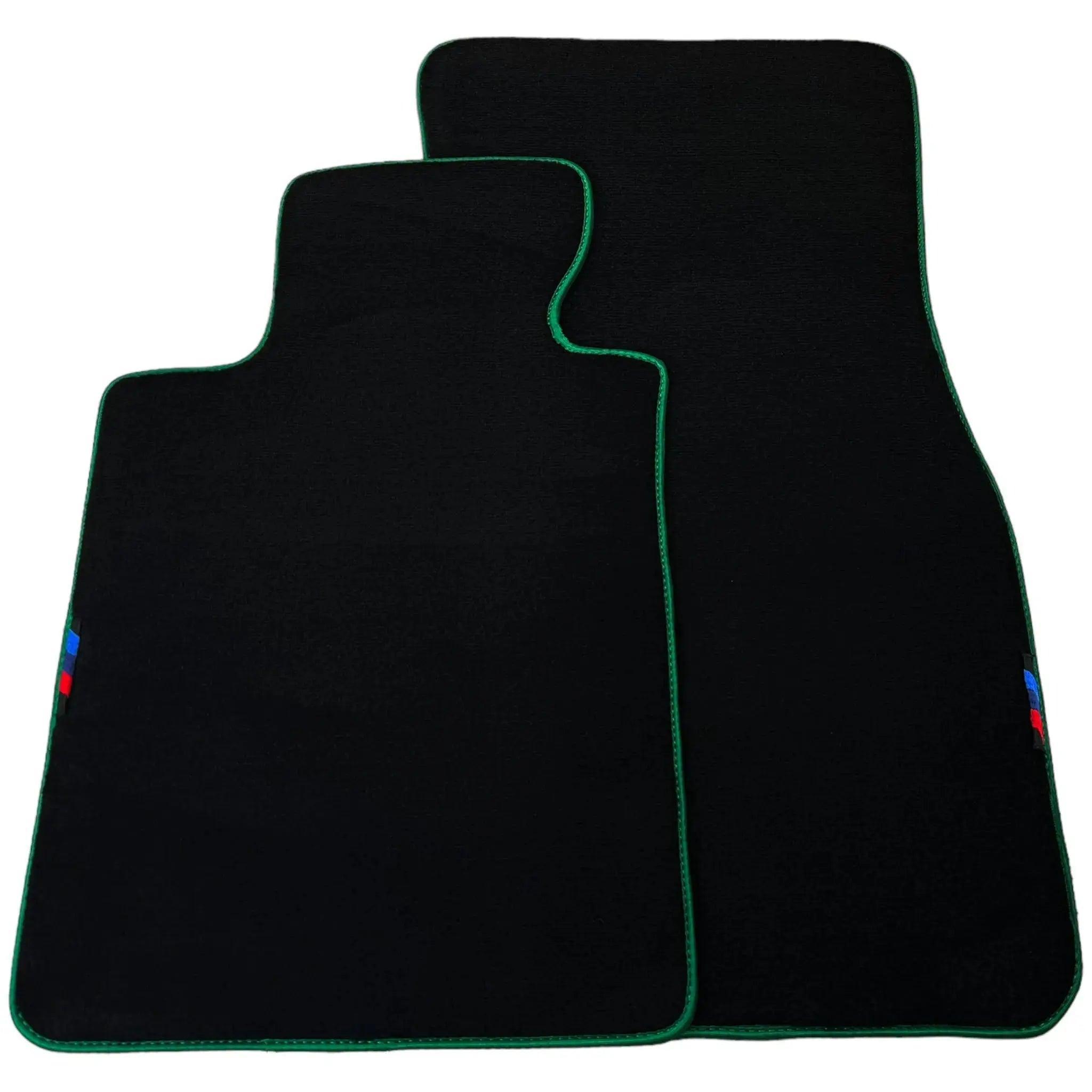 Black Floor Mats For BMW 5 Series F10 | Green Trim - AutoWin