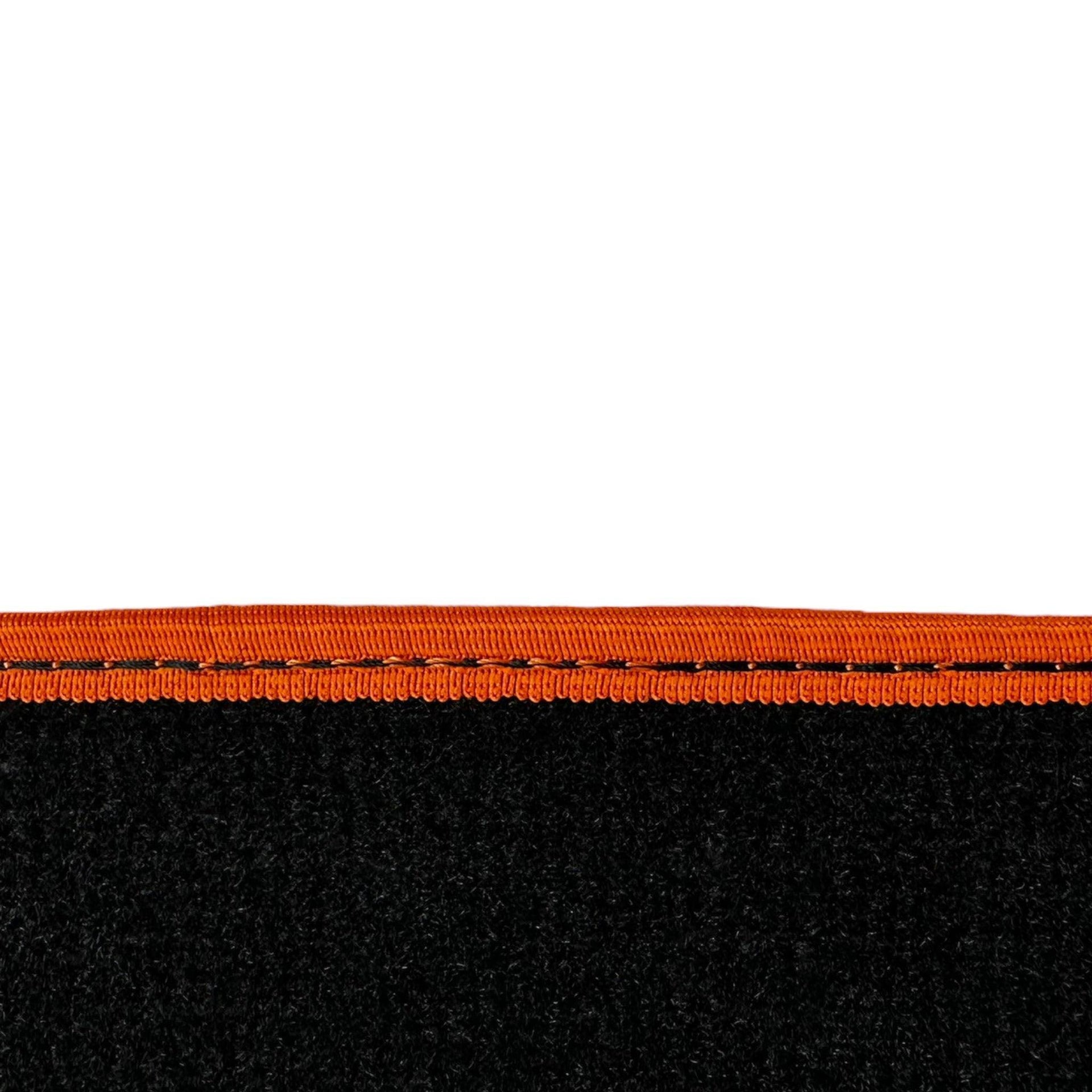 Black Floor Mats For BMW 5 Series G30 | Orange Trim - AutoWin