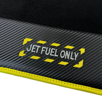 Black Floor Mats For BMW X3 Series G01 | Fighter Jet Edition | Yellow Trim - AutoWin