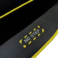 Black Floor Mats For BMW X6 Series G06 | Fighter Jet Edition | Yellow Trim - AutoWin